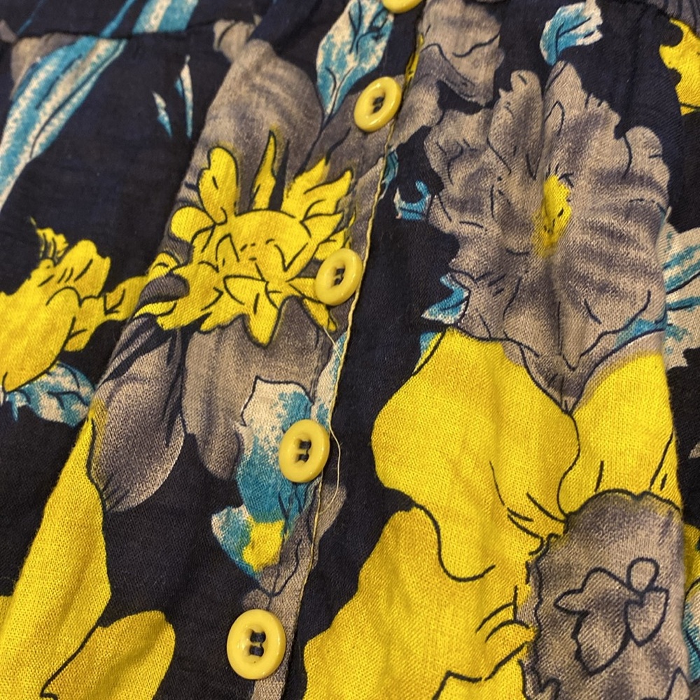 NWT Gracila Top 2XL Floral Navy Blue? Yellow? - Picture 12 of 14